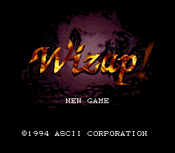 Wizap! - Ankoku no Ou (Japan) Title Screen
